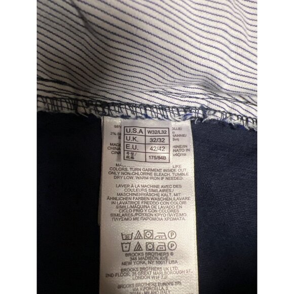 Brooks Brothers Blue Corduroy Pants Regular Fit Men's Size 32 - Picture 12 of 13